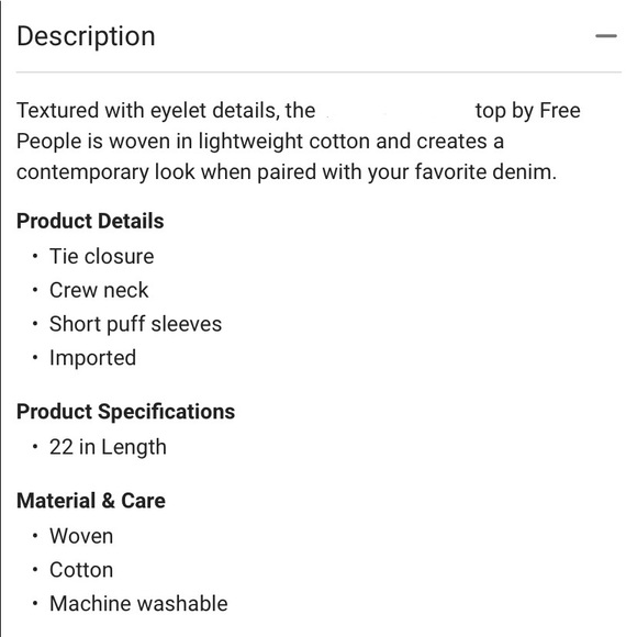 Free People White Eyelet Puff Sleeve Blouse Top - Picture 12 of 13